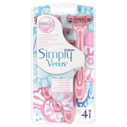 Gillette Simply Venus 3 Razors 4 Pack