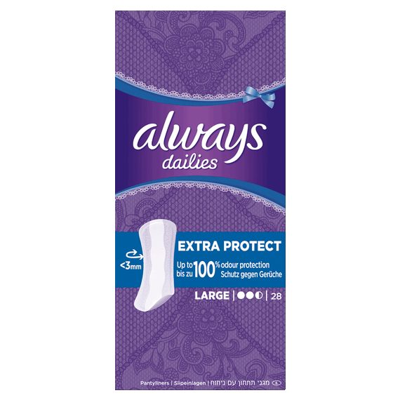 Always Dailies Liners Large 28 Pack