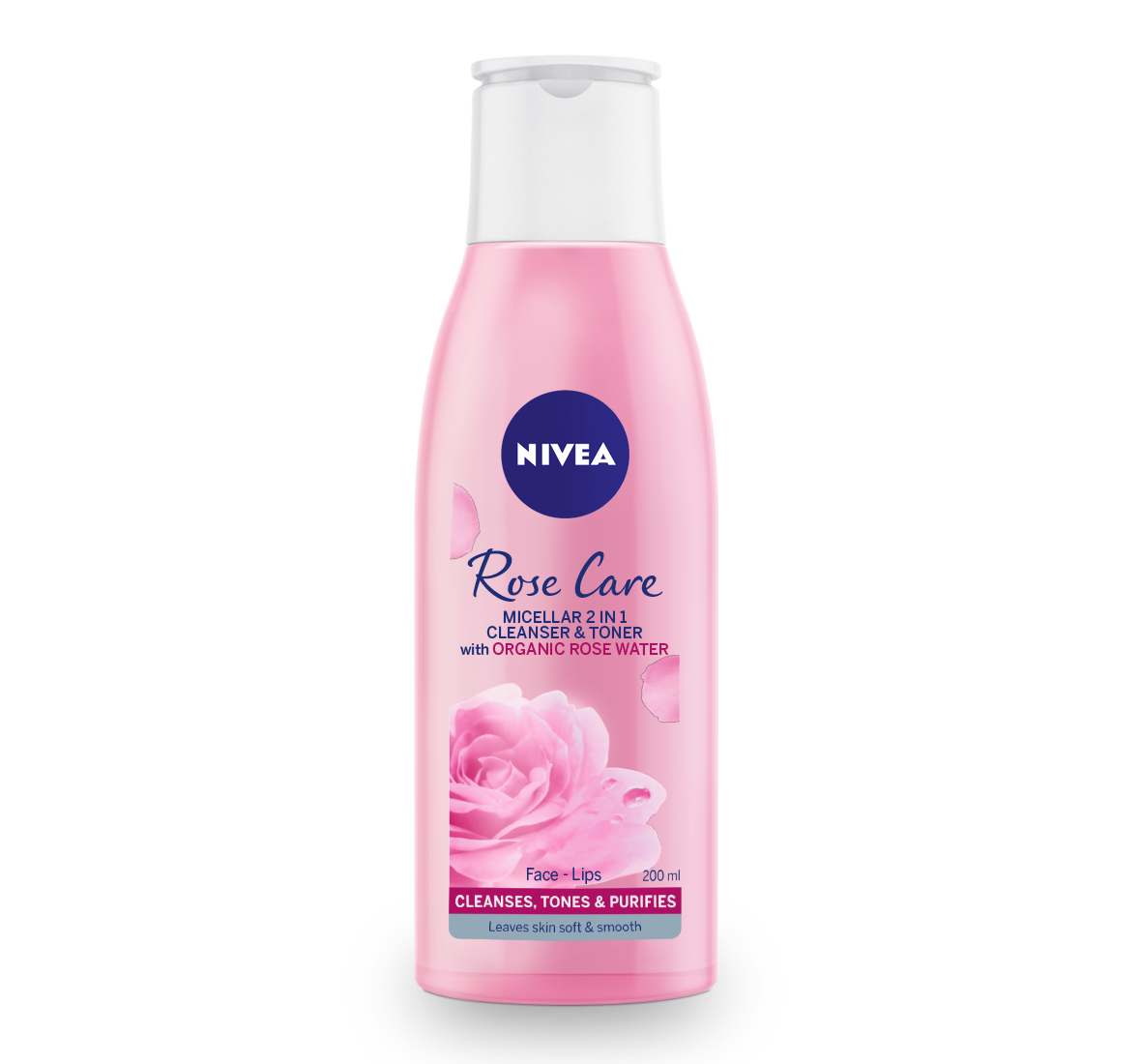Nivea Rose Care Micellar 2 In 1 Cleanser And Toner  With Organic Rose water 200ml
