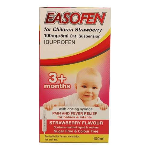 Easofen for Children Oral Suspension 3 Months+ 200ml Strawberry Flavour