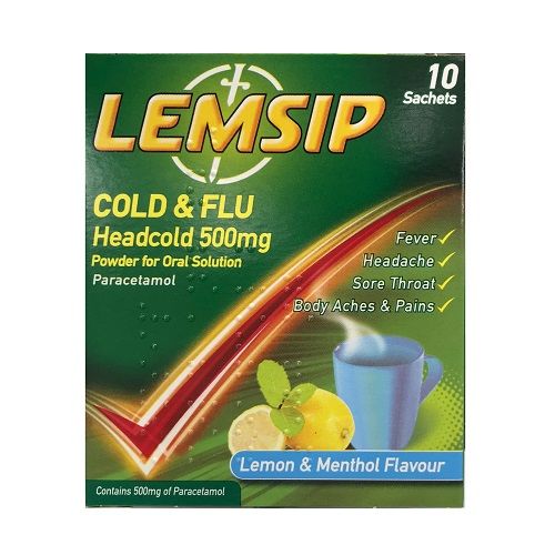 Lemsip Cold and Flu Lemon Flavour 10 Sachets