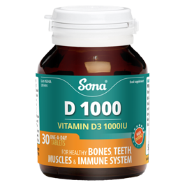 Sona D 1000 Vitamin D3 30 Pack