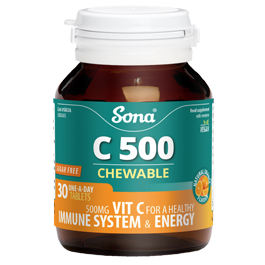 Sona Vitamin C 500 Complex Chewable Tablets 30 Pack
