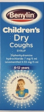 Benylin Children's Dry Cough Syrup Non Drowsy 6-12 yrs 125ml