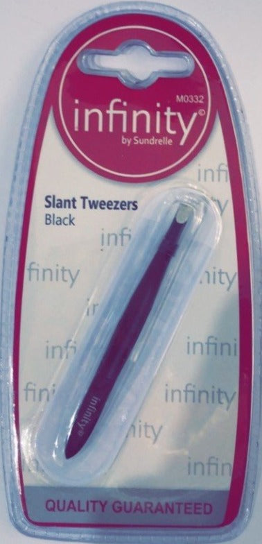 Infinity Black Slanted Tweezers