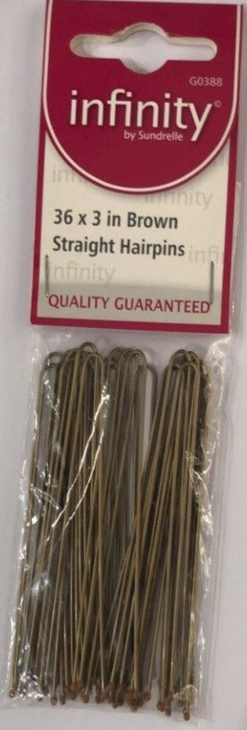 Infinity Brown Straight Hairpins