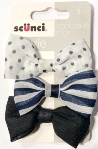 Scunci Style Bow Clips 3 Pack