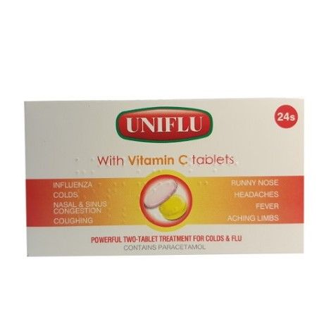 Uniflu with Vitamin C Dual Tablets 24 Pack