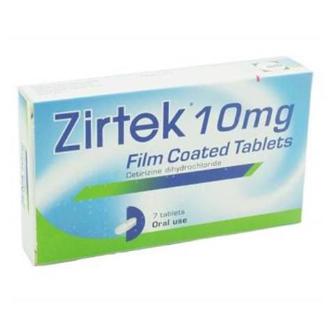 Zirtek Allergy 10mg Tablets 7 Pack