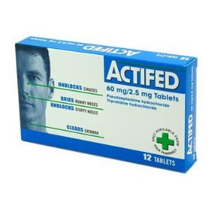 Actifed Decongestant Tablet 12 Pack
