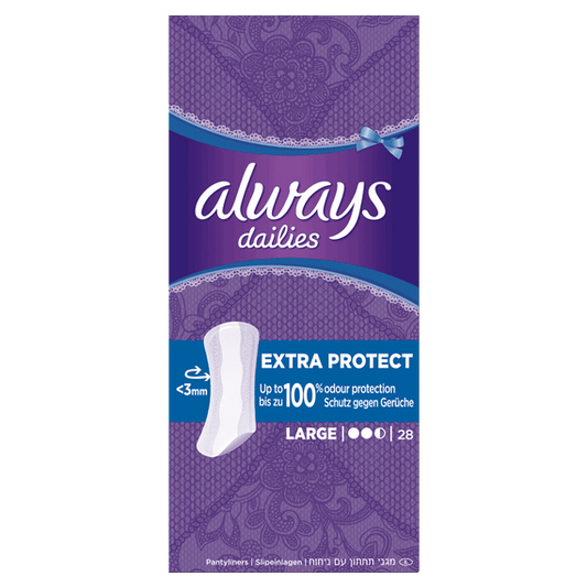 Always Dailies Liners Large 28 Pack