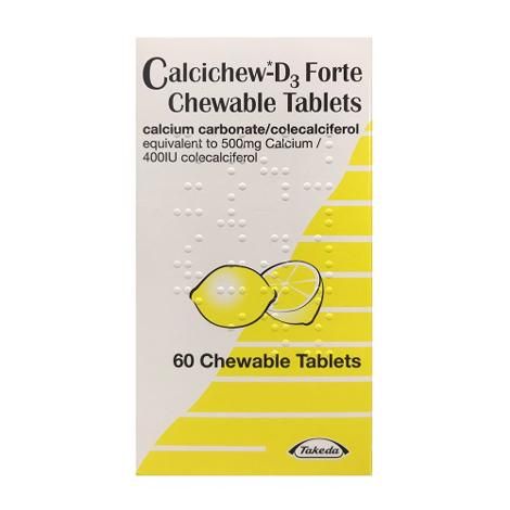Calcichew*D3 Forte 500/400IU Tablets 60 Pack