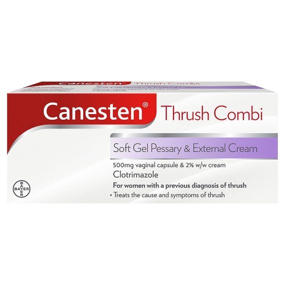 Canesten Thrush Combi Soft Gel Pessary And External Cream.