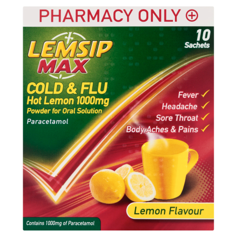 Lemsip Max Cold and Flu Lemon Flavour 10 Sachets