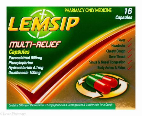 Lemsip Multi Relief Cold and Flu Capsules 16 Pack