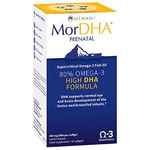 MorDHA Prenatal With 80% Omega-3 Fish Oil Soft Gel Capsules 60 Pack