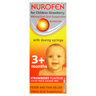 Nurofen For Children Oral Suspension 3 Months + 200ml Strawberry Flavour