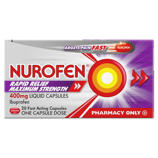 Nurofen Rapid Relief Liquid Capsules 400mg 20 Pack