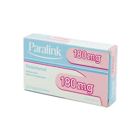 Paralink 180mg Suppository for Children 3 Months - 6 Years 10 Pack