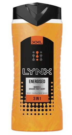 Lynx Energised Mango & Dragon 3in1 Shower Gel 500ML