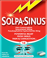 Solpa-Sinus Decongestant & Pain Relief Tablets 18 Pack