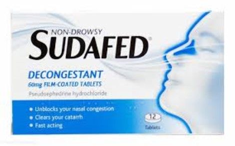 Sudafed Decongestant Tablet 12 Pack