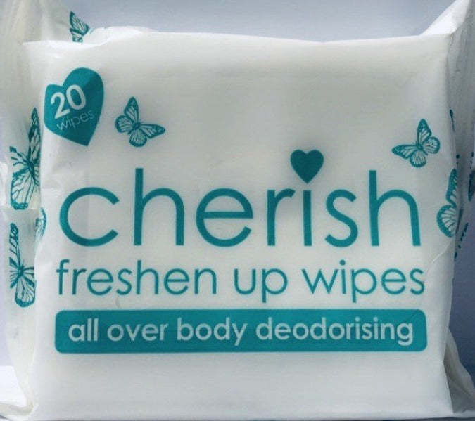 Cherish Freshen Up All Over Body Deoderant Wipes 20 wipes