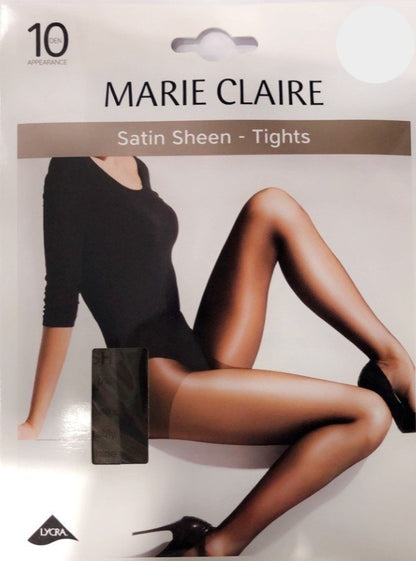 Marie Claire Barely Black Satin Sheen Tights